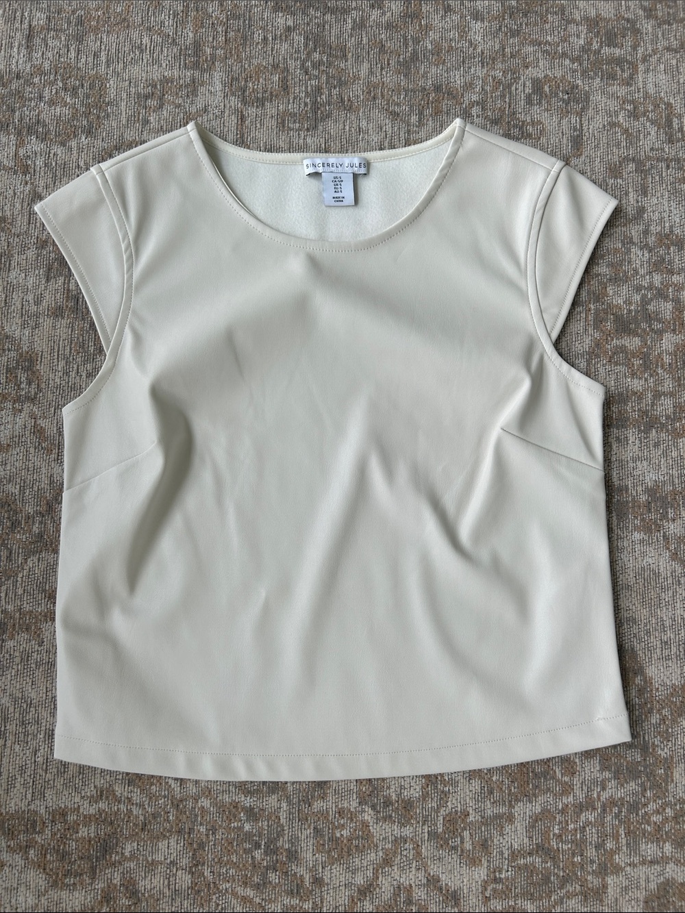 Sincerly Jules Faux leather top